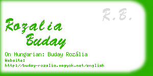 rozalia buday business card