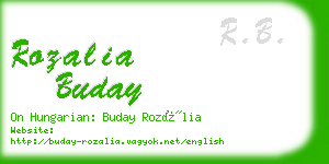 rozalia buday business card